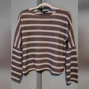 Banana Republic Charcoal and Light Grey Knit Top